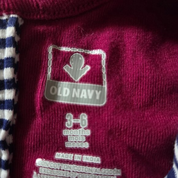 4/$20 Old Navy Baby Girl Striped Bodysuit 3-6 mths - Picture 3 of 3